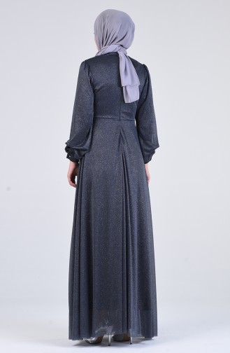 Anthrazit Hijab-Abendkleider 1123-02