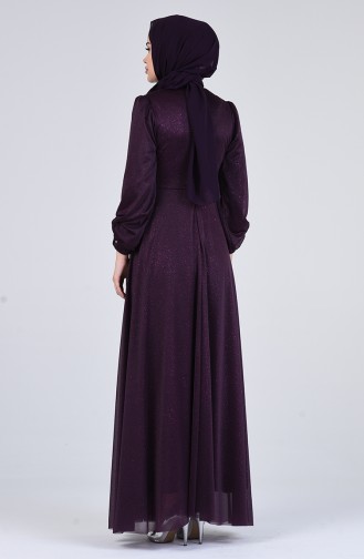 Lila Hijab-Abendkleider 1123-03