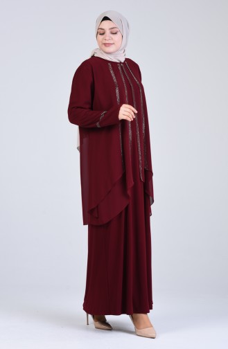 Habillé Hijab Bordeaux 1263-02