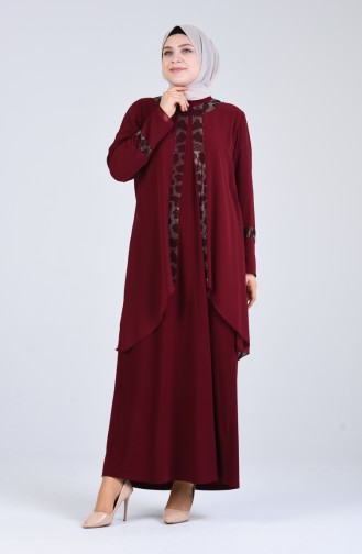 Habillé Hijab Bordeaux 1264-03