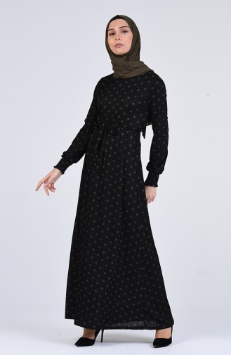 Khaki Hijab Kleider 1022-04