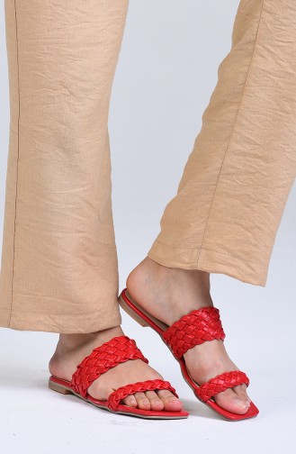 Red Summer slippers 0450-03