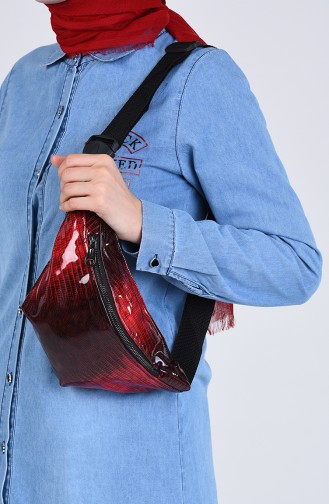 Claret red Belly Bag 1305G-01