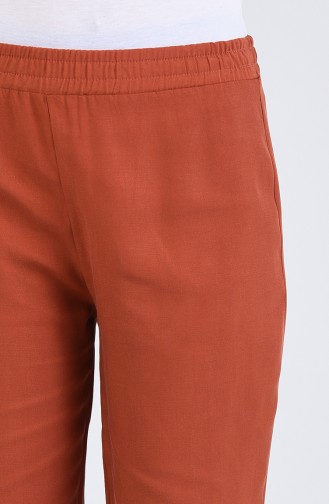 Beli Lastikli Pantolon 4125PNT-03 Kiremit
