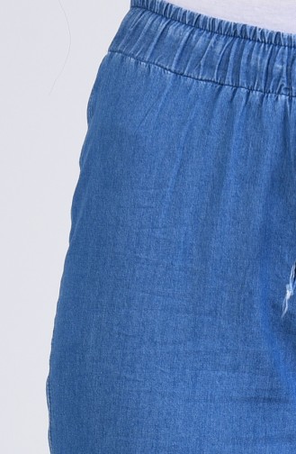 Elastic waist Jeans 0550-01 Navy Blue 0550-01