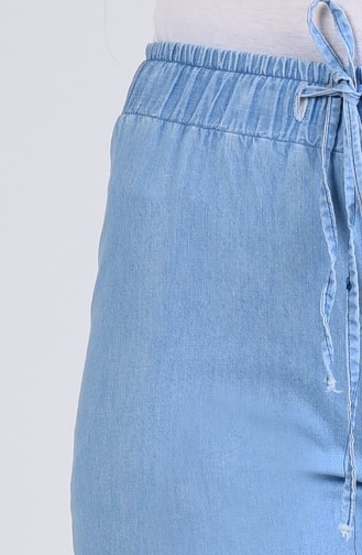 Elastic waist Jeans 0550-02 Denim Blue 0550-02