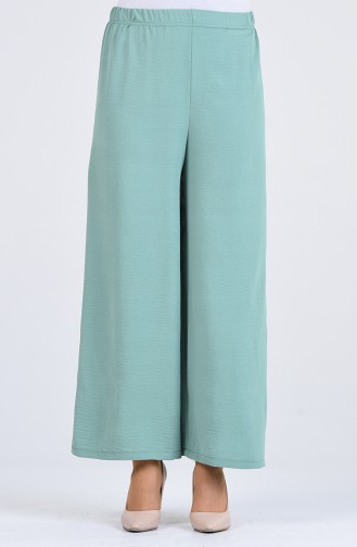 Aerobin Fabric Elastic waist wide Leg Pants 5459-02 Mint Green 5459-02