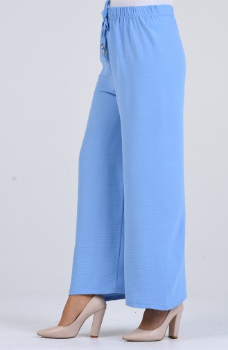Aerobin Fabric Elastic waist wide Leg Pants 5459-09 Ice Blue 5459-09