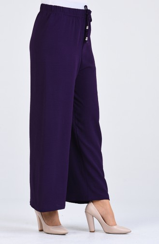 Pantalon Couleur Aubergine 5459-05