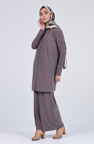 Sandy Tunik Pantolon İkili Takım 1024-02 Vizon