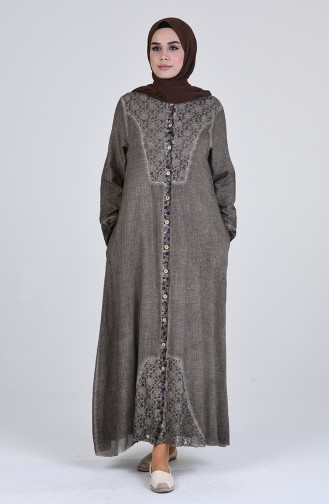 Robe Hijab Beige Foncé 4141-01