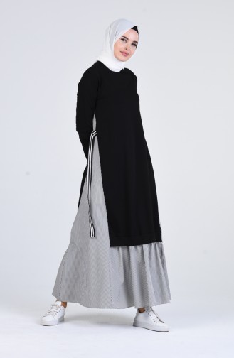 Garnish Dress 91006-01 Black Gray 91006-01