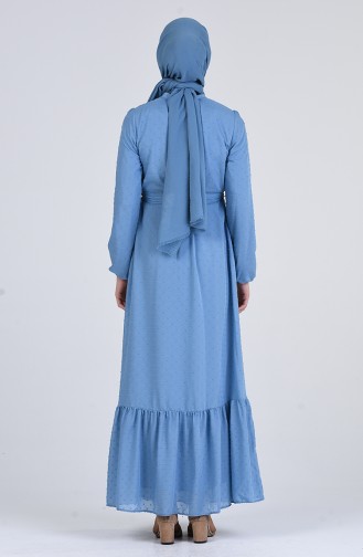 Indigo Hijab Kleider 7664-04