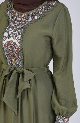 Khaki Hijab Kleider 9Y3960300-02