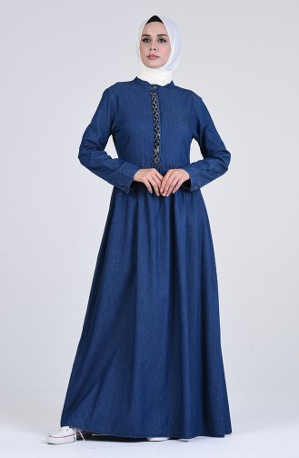 Robe Hijab Bleu Marine 5004-01