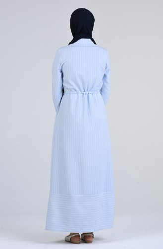 Striped Dress 3096-01 Baby Blue 3096-01