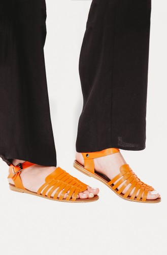 Orange Summer Sandals 06