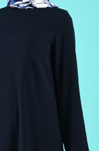 Düz Basic Tunik 8241-07 Lacivert