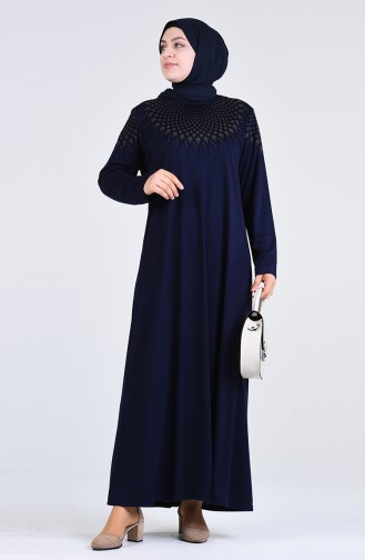 Robe Hijab Bleu Marine Foncé 4900-03