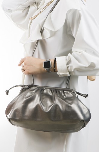 Silver Gray Shoulder Bag 19-02