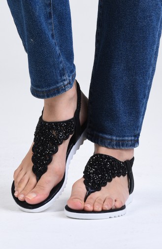 Black Summer Sandals 0010-01