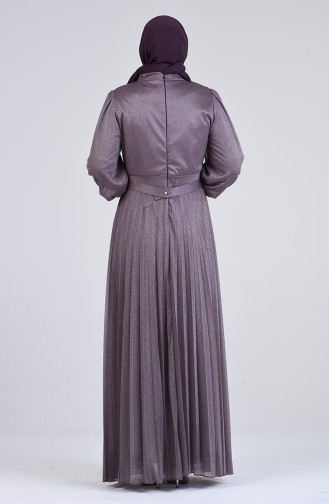 Plus Size Silvery Evening Dress 1316-01 Lilac 1316-01