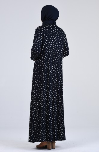 Robe Hijab Bleu Marine 4550C-01