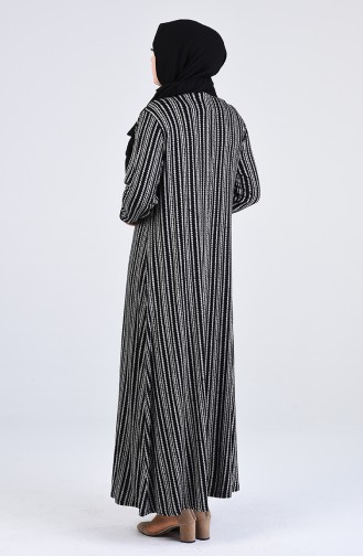 Schwarz Hijab Kleider 4550G-02