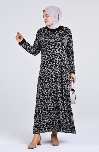 Robe Hijab Noir 4550M-01