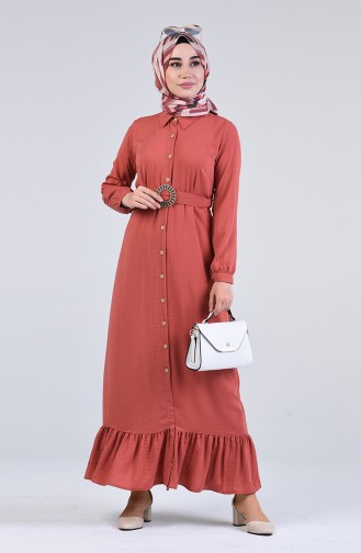 Dunkel-Rose Hijab Kleider 9057-04