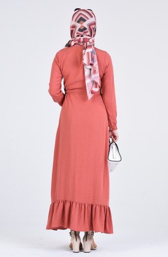 Dark Dusty Rose Hijab Dress 9057-04