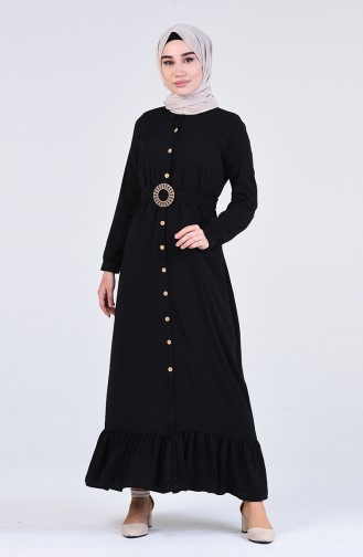 Robe Hijab Noir 9057-06