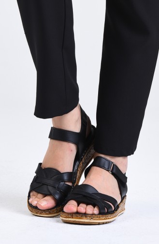 Black Summer Sandals 0208-01