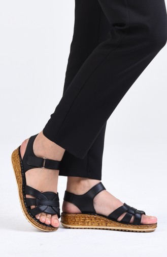 Black Summer Sandals 0208-01