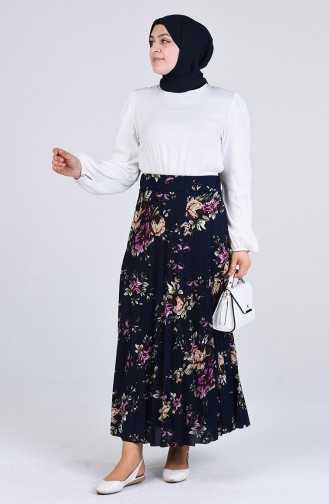 Navy Blue Skirt 2075-04