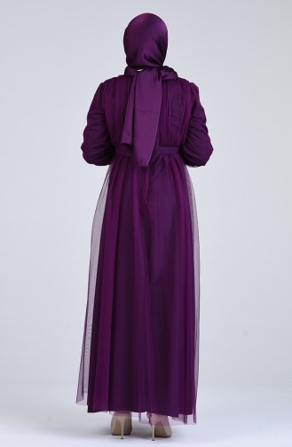 Lila Hijab-Abendkleider 7663-01