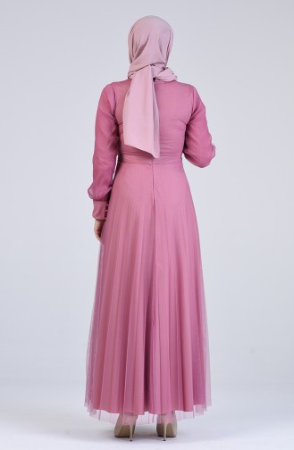 Robe Hijab Rose Pâle 7676-03