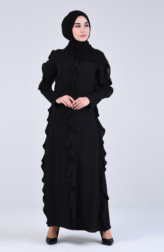 Habillé Hijab Noir 7667-01