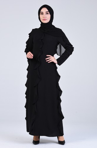 Habillé Hijab Noir 7667-01