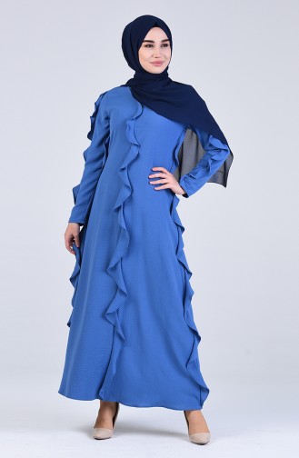 Indigo Hijab-Abendkleider 7667-02