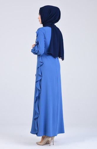 Indigo Hijab-Abendkleider 7667-02