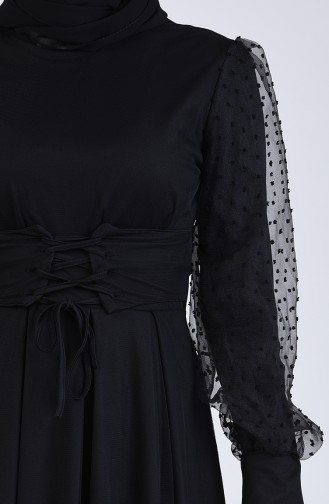 Black Hijab Dress 7675-01