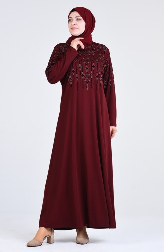 Robe Hijab Bordeaux 4896-04