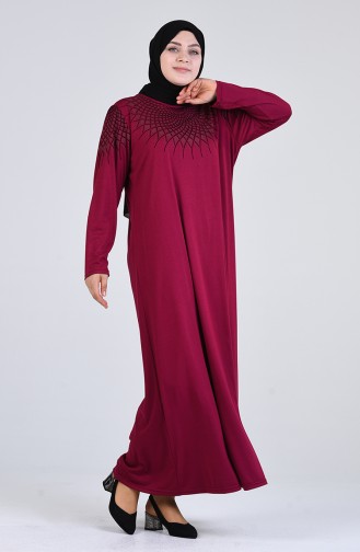 Plus Size Knitted Dress 4900-04 Fuchsia 4900-04