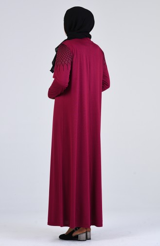 Fuchsia Hijab Kleider 4900-04