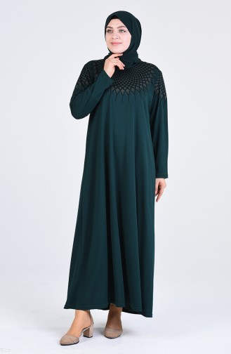 فستان أخضر زمردي 4900-05