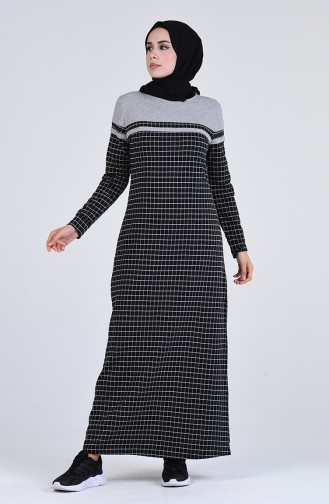 Black Hijab Dress 2600-02