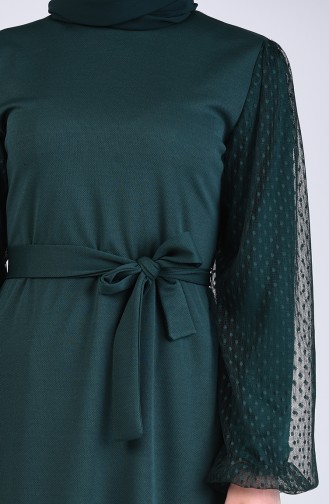 فستان أخضر زمردي 2058-01