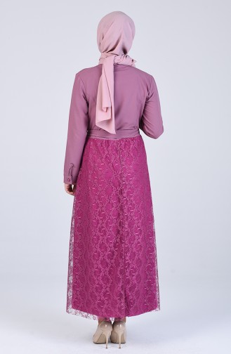 Robe Hijab Rose Pâle 3041-06