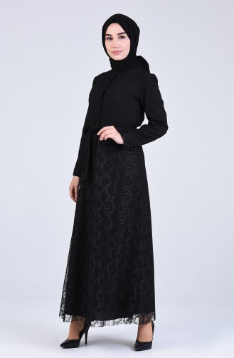 Black İslamitische Jurk 3041-07